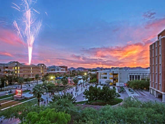 fireworks on UArizona Campus