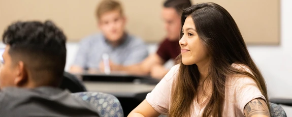 Student in classroom